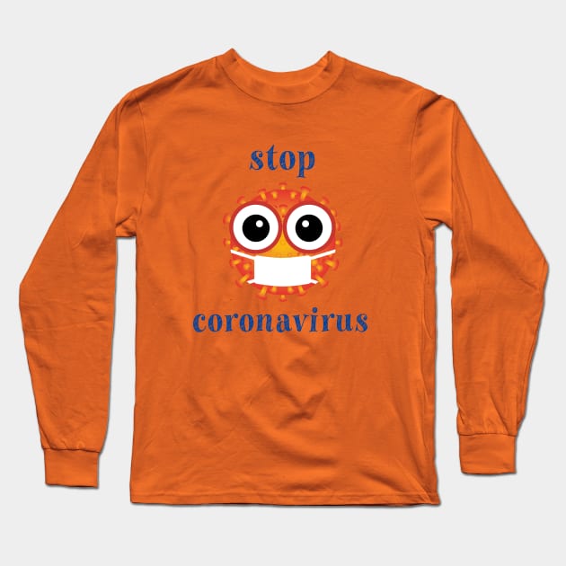 stop coronavirus Long Sleeve T-Shirt by Halmoswi